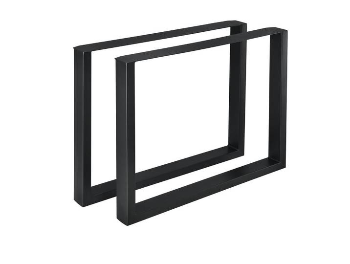 [en.casa] Tischgestell-Set 2 Tlg. Makers, Schwarz, Metall, 90x72x8 cm, Esszimmer, Esstische