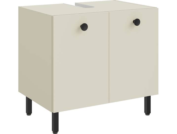 Waschbeckenunterschrank OPTIFIT Riff , beige (kaschmirfarben), B:65cm H:60cm T:44,6cm, Holzwerkstoff, Schränke, Waschbeckenunterschrank, Breite 65 cm, schnelle Montage mit OPTIsnap