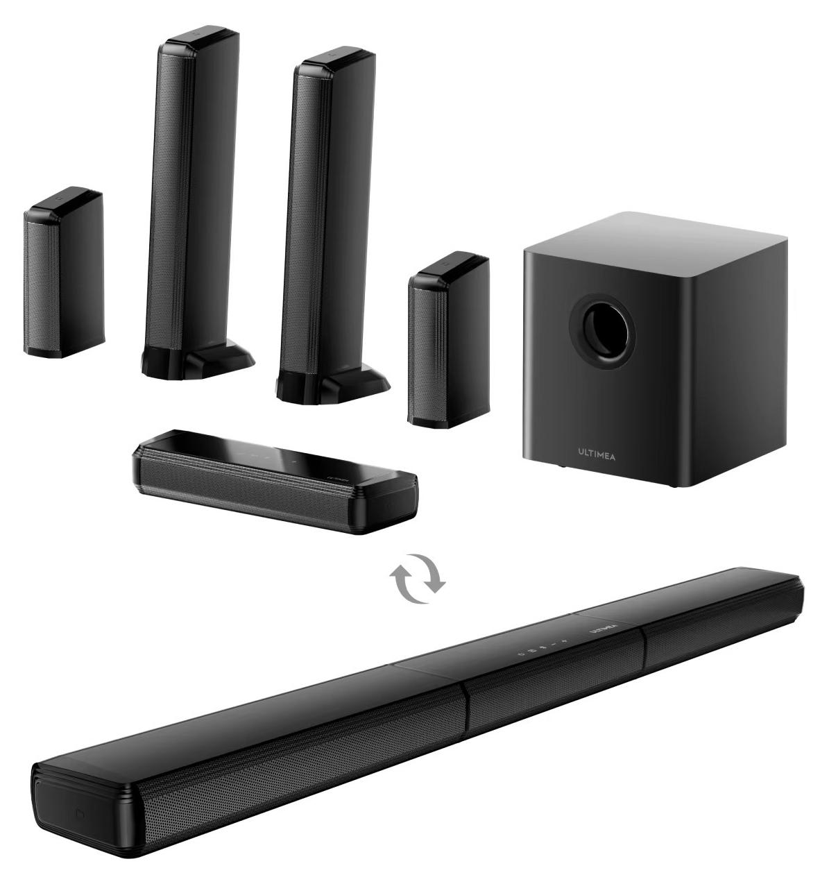 Soundbar für TV - Apollo S70 Ultra - Virtueller 7.1-Surround-Sound - 4 Lautsprechergehäuse - 8 Treiber - HDMI - Fernbedienung