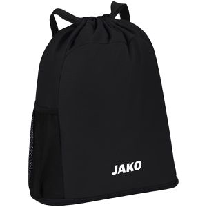 JAKO Turnbeutel Multibag One, schwarz, mit Kordelzug, Bodenfach & Außentasche, aus Polyester, 45 cm