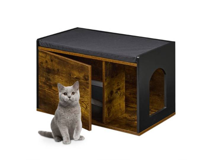 Relaxdays Katzenschrank im Industrial Design