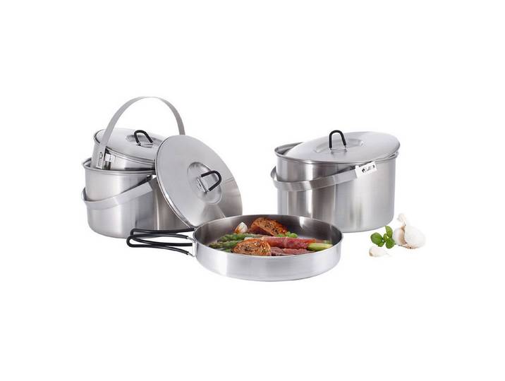 TATONKA® Topf-Set Tatonka Family Cook Set L - Edelstahl Topfset 4 teilig