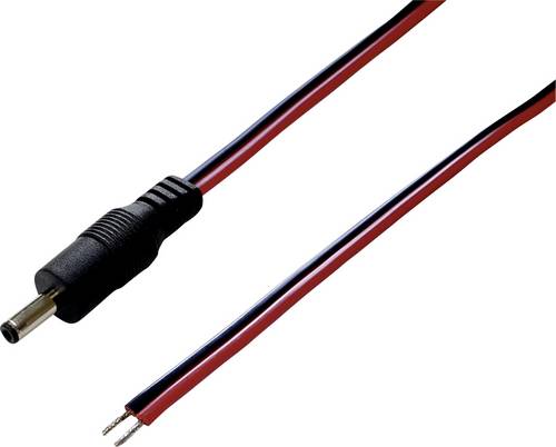 BKL Electronic 075132 Niedervolt-Anschlusskabel Niedervolt-Stecker - offene Kabelenden 3.50mm 1.35mm 1.00m 1St.