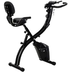 Heimtrainer X-Bike Fahrradtrainer LCD-Display klappbar Schwarz