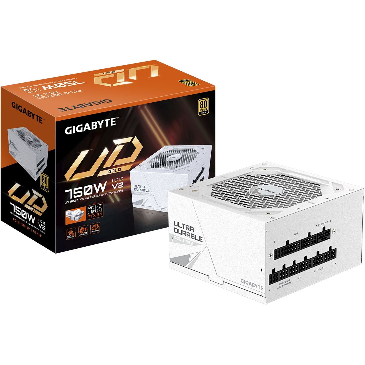 750 Watt Gigabyte UD750GM PG5 V2 ICE Modular 80+ Gold
