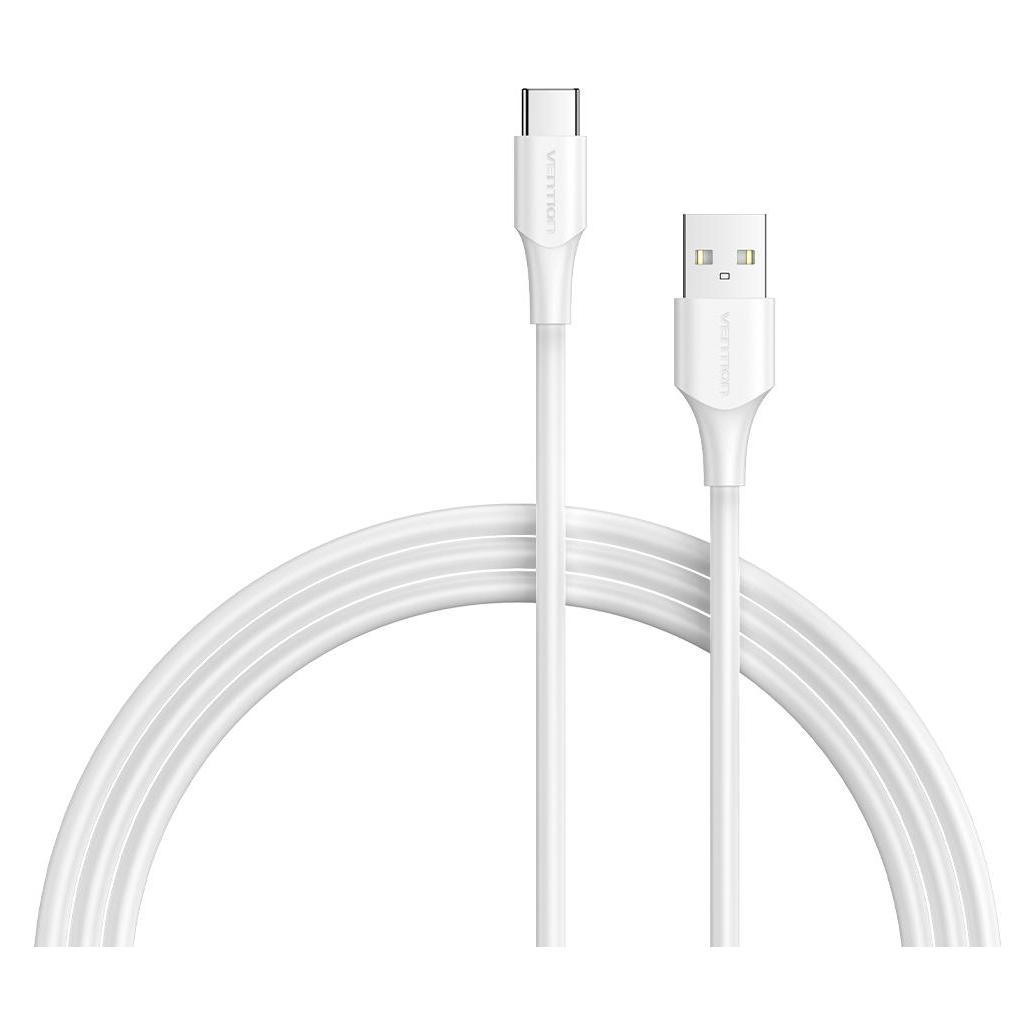 Vention USB 2.0 A to USB-C 3A Cable CTHWH 2m White (2 m, USB 2.0, 60 W) (CTHWH)