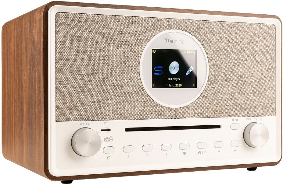 Rádio FM/DAB+ Internet c/ Leitor BT/CD/SD/USB Lucca 60W (Madeira) - AUDIZIO