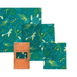 Bees Wrap Bienenwachstuch 3er-Pack gemischt Ocean Print