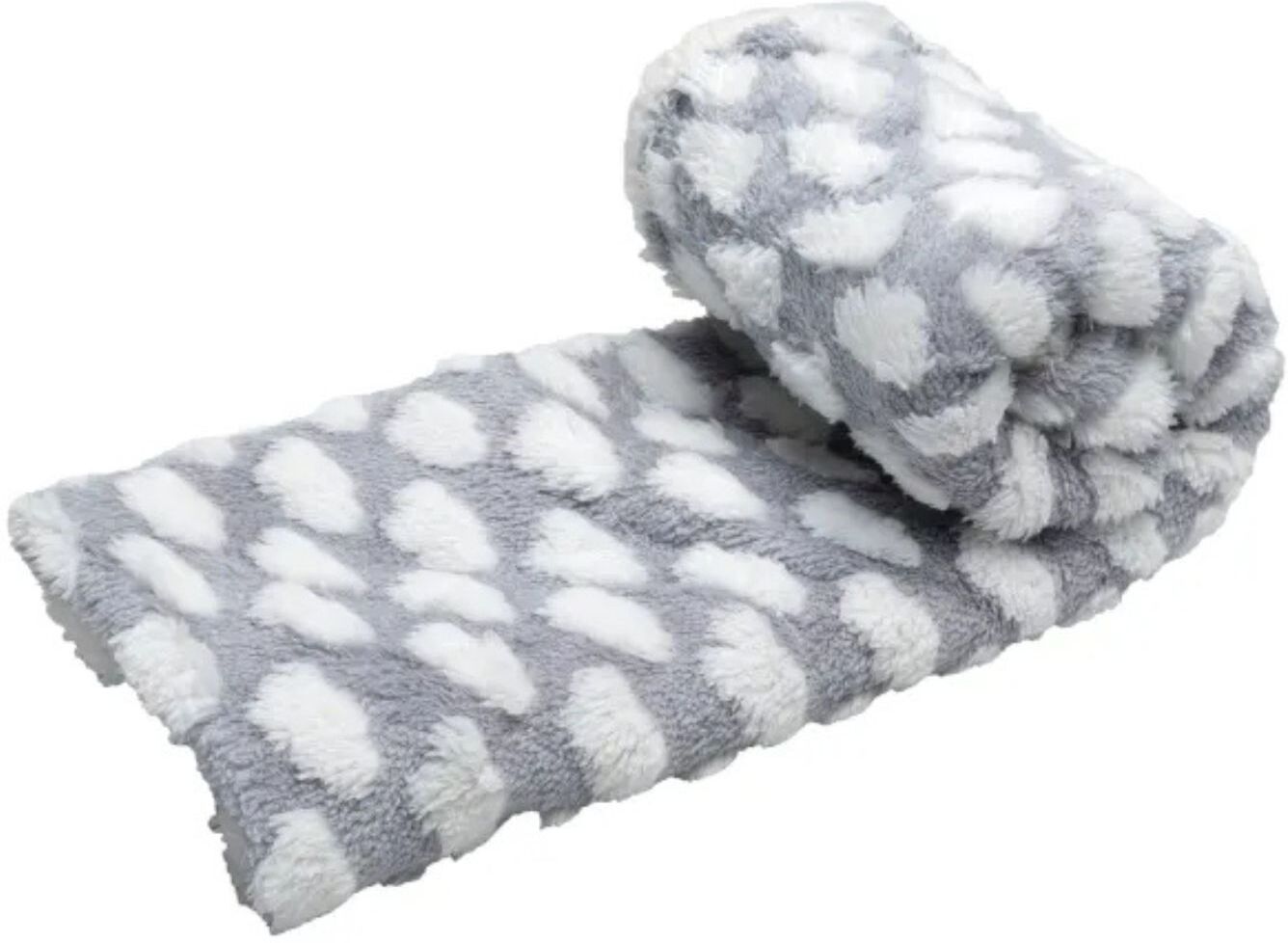 Nobleza Coperta Imbottita per Cani e Gatti Nuvola Grigia 80x80cm