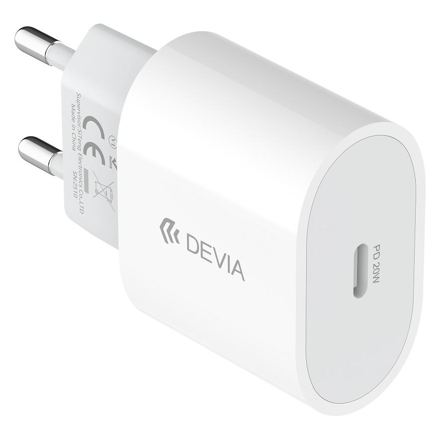 Devia Ladegerät Rocket PD QC 20 W, 1x USB-C, weiss (20 W, 1 Port) (77248179)