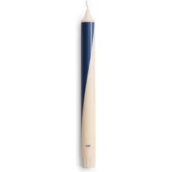 Hay Pattern Swirl Kerze, creme-marineblau