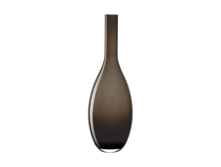 Dekovase LEONARDO Beauty , grau (braun), B:14cm H:39cm Ø:14cm, Glas, Vasen, Dekovase