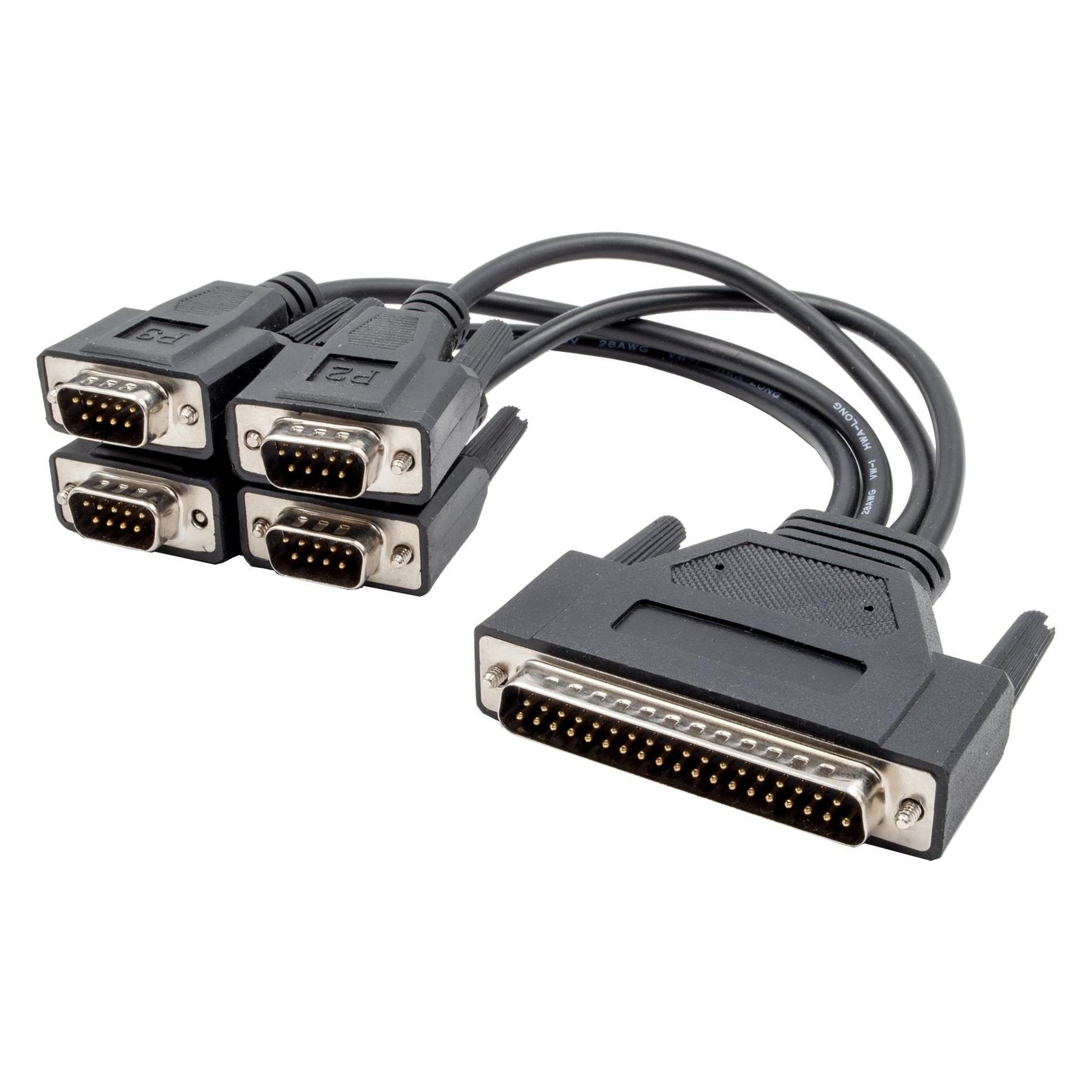 Exsys Octopus Kabel 4x DB9 (0.20 m, Industriekabel) (EX-OPTC4-9-SM)