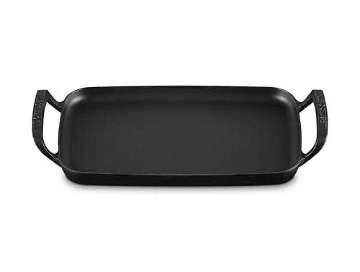 LE CREUSET Plaque de cuisson rectangulaire en fonte pour barbecue d'extérieur