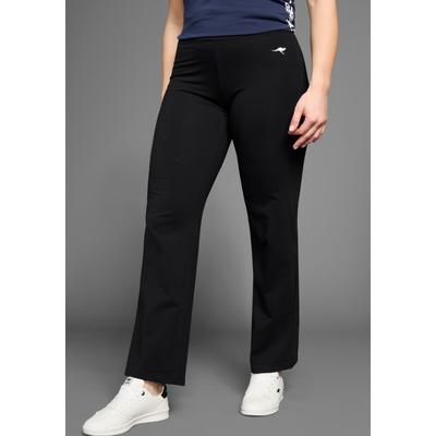 Jazzpants KANGAROOS, Damen, Gr. 26, K + L Gr, schwarz (schwarz check), Jersey, Obermaterial: 95% Baumwolle, 5% Elasthan, kontrastfarbene Details, unifarben, schmal lang, Hosen, mit Logodruck, in elastischer Jersey-Qualität, Topseller