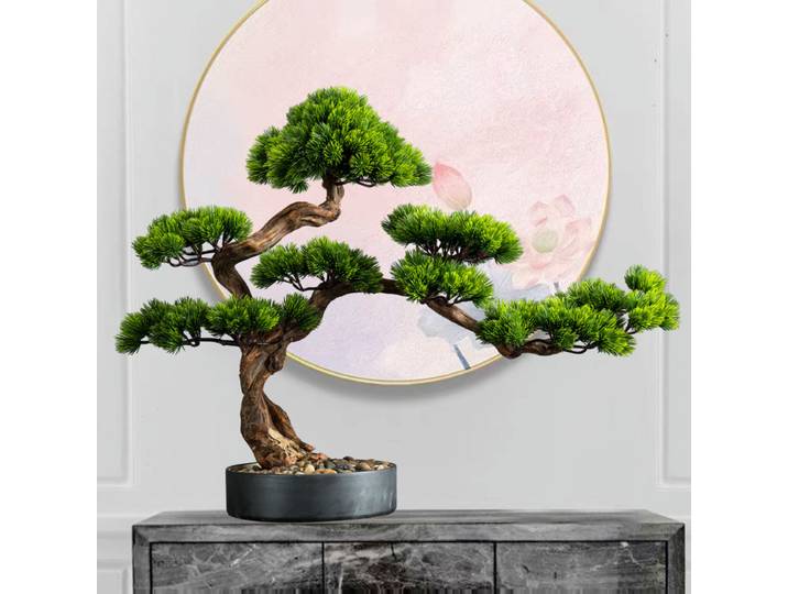 Nouveau chinois simuler bienvenue pin bonsaï plantation plantes vertes entrée de la maison décoration douce salon hôtel plante décorative