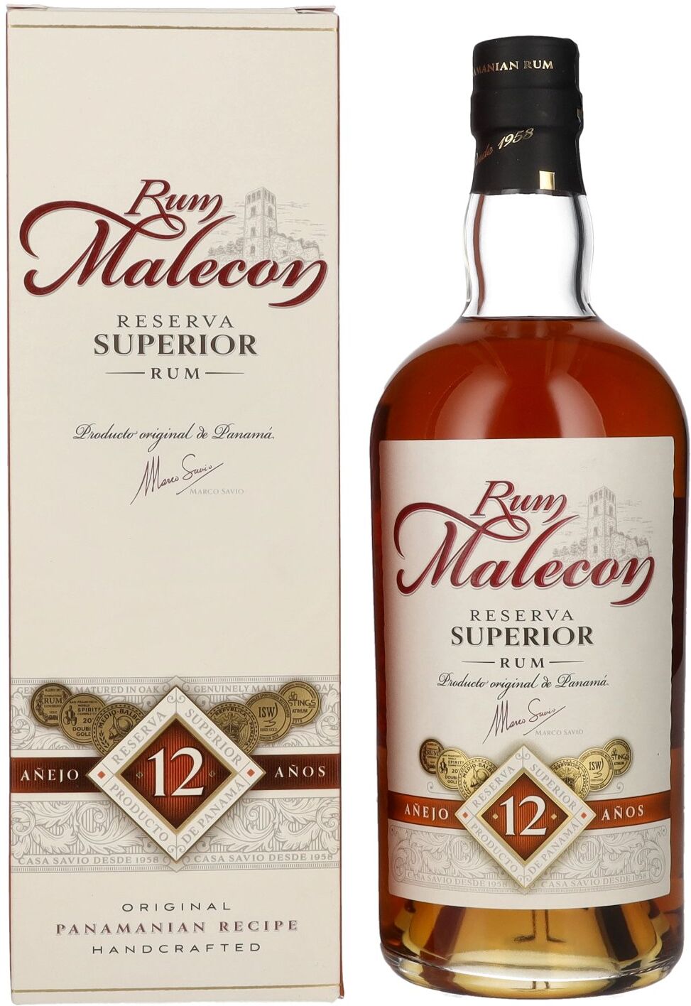 Rum Malecon Añejo 12 Años Reserva Superior 40% Vol. 0,7l in Geschenkbox