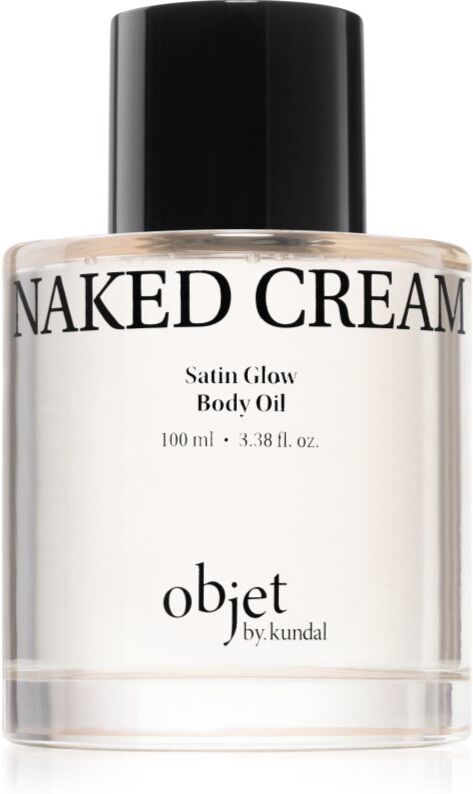 KUNDAL Objet Satin Glow Body Oil huile pour le corps traitante pour une hydratation intense avec parfums Naked Cream 100 ml