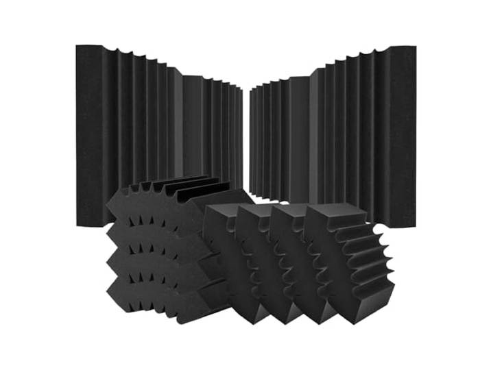 VEVOR Akoestische schuimpanelen, set van 41,9 x 16 x 30,5 cm, zelfklevende geluiddichte wandpanelen met hoge dichtheid, brandwerend akoestisch paneel, geluidsdempend absorberend paneel voor studiomuur