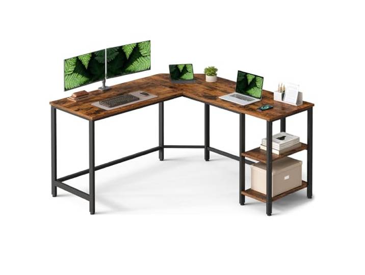 VASAGLE Eckschreibtisch, L-förmiger Computertisch, 138 x 138 x 76 cm