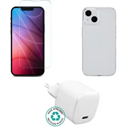 eSTUFF Kit for iPhone 14. Charger, Weiteres Smartphone Zubehör, Weiss, Transparent