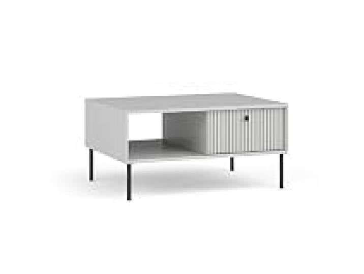 Alcos Table Basse 1 Porte 1 Niche Blanc Mat Iris