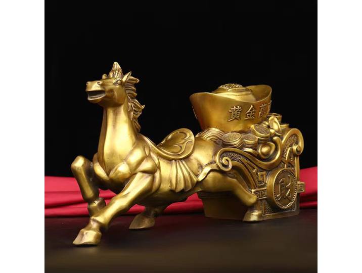 Yuanbao – décoration de maison en laiton, ornement d'entrée de Hall, décoration douce, une pièce, cadeau quotidien, cheval en cuivre, livraison directe