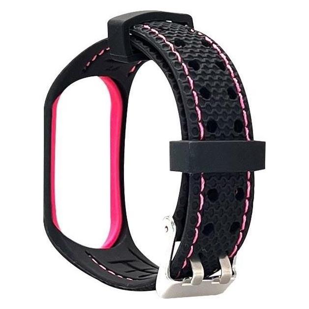 Beline pasek Sport Mi Band 6/5 czarno-różowy black/pink (Plastic, Silicon) (14090972)