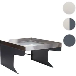 XL Mähroboter-Garage mit Pflanzkasten HWC-G60, Dach Unterstand für Rasenmäher, Metall 47x70x100cm ~ Edelstahl, anthrazit