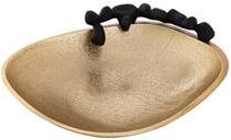 Vivience Gold Snack Bowl with Black Pebble Detail