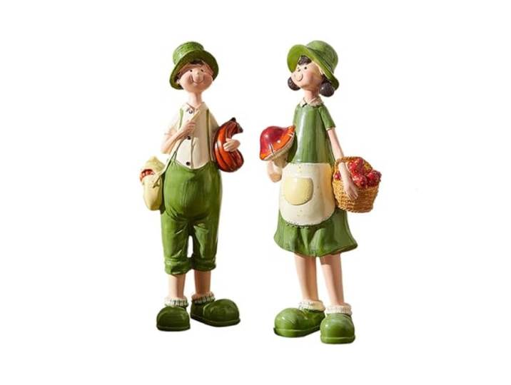 HASMI Schreibtisch deko 1 Paar kreative Jungen- und Mädchen-Ornamente, Cartoon-Stil, niedliches Zuhause, Wohnzimmer, Desktop, TV-Schrank, Schlafzimmer, Dekoration, Geschenk Decoración del hogar