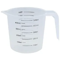 Messbecher Messkanne Messgefäß Flüssigkeitsmaß Küchenmaß Backzubehör 0,5 Liter