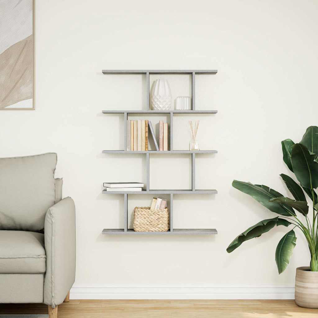 Latitude Run Aythan 12 Piece Bracket Shelf Concrete Grey 100cm H X 70cm W X 18cm D