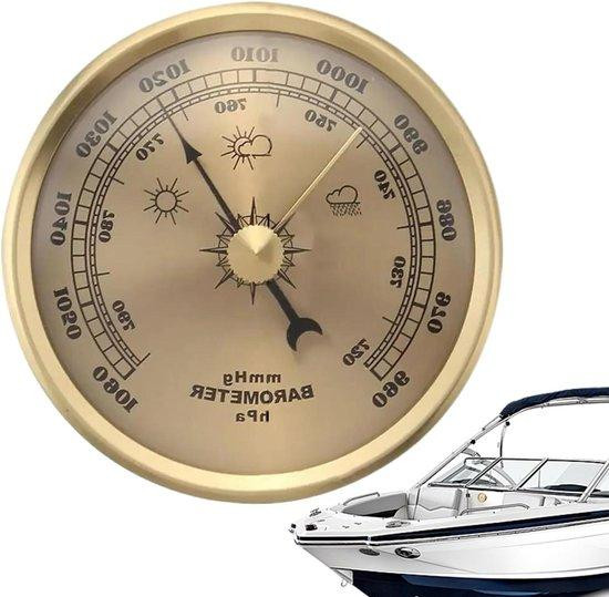 Buiten Barometer Weerindicator voor Atmosferische Monitoring in Metaal B/D/H: 7 x 7 x 4 cm