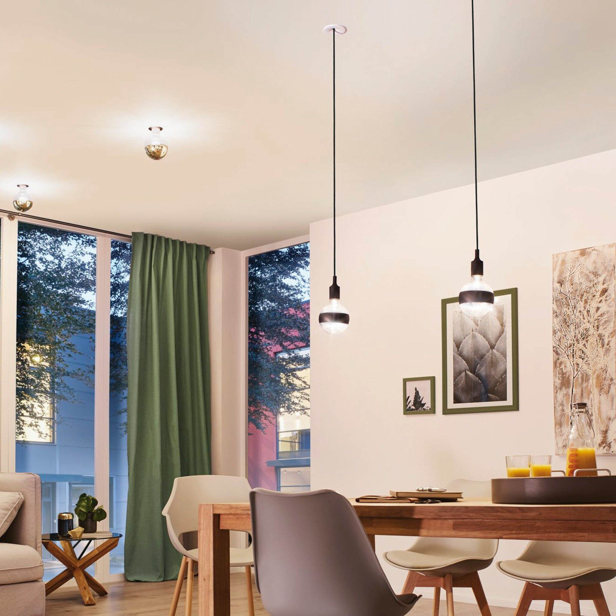 Paulmann - Neordic Ketil 60W Dimmable Pendant Light in Black