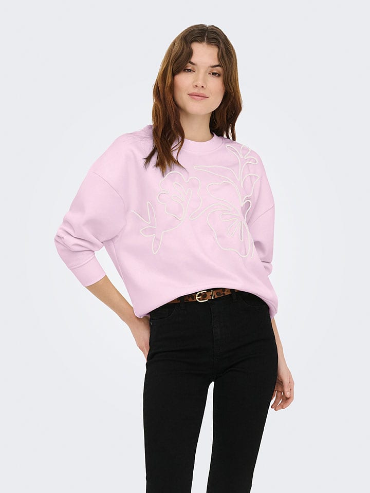 JDY Sweatshirt "Canoa" in Rosa - L