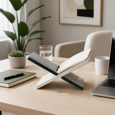 Sagebrook Home "Modern Marble Book Stand Desk Organizer - 13"" - 13.0"""