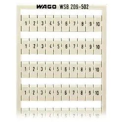 Wago 209-502 WSB-Beschriftungskarte,als Karte,bedruckt,weiß 209502  - 5 Stück