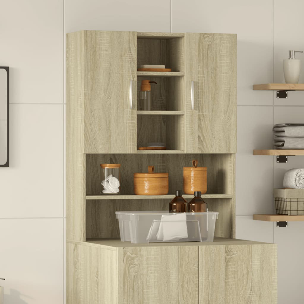 Ebern Designs Awan Washing Machine Cabinet 70,5x25,5x90 cm Light Sonoma Oak 90cm H X 70.5cm W X 25.5cm D