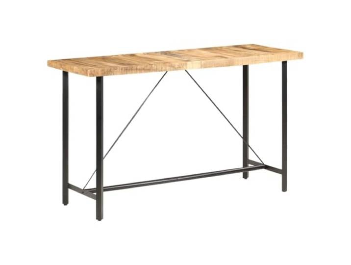 GHVBNMF Bartisch 180x70x107 cm Raues Mangoholz Industrie Design Robustes Mangoholz trifft auf schwarzes Eisengestell für Küche und Esszimmer. Unikat mit natürlicher Holzmaserung.