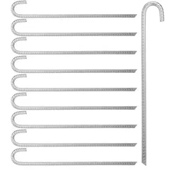 Relaxdays 20 x Bodenanker 45 cm Silber