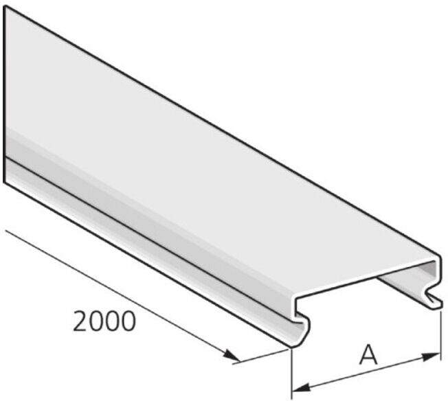 pflitsch Couvercle de mini-goulotte PIK D 15 S galvanisé 2 m (PIKD15S)