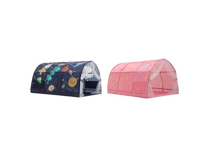 Tente de lit pour enfants, tente de couchage complète pour deux lits simples, conception de cadre, espace de confidentialité