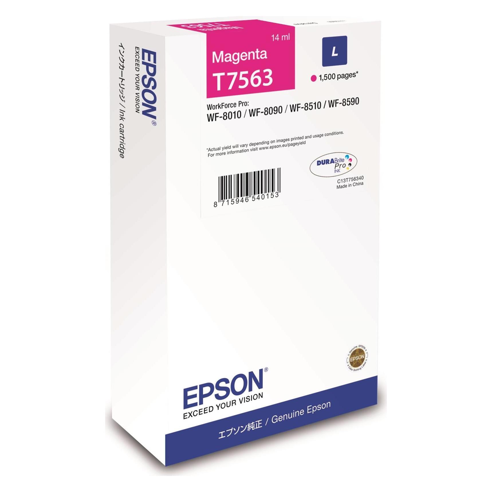 Epson Ink Cart/T7563 L MG (M) (C13T75634N)