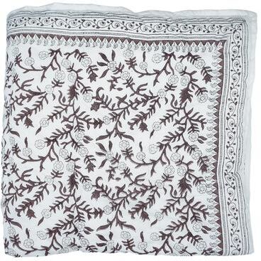 Fabdivine Bohemian Hand Block Print Cotton Quilt - Ethnic Home Décor, Shejan Brown, Handmade Reversible Bedspread
