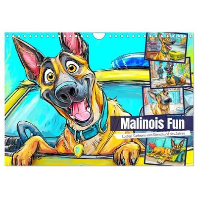 Malinois Fun. Lustige Cartoons vom Diensthund des Jahres! (Wandkalender 2027 DIN A4 quer), CALVENDO Monatskalender