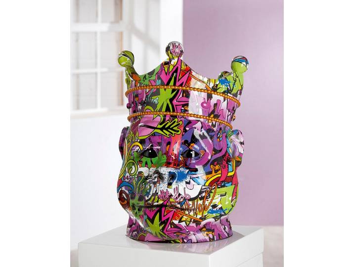 Übertopf CASABLANCA BY GILDE Pflanzgefäss Affe Magento , bunt (bunt, schwarz), B:46cm H:50,5cm T:21cm, Pflanzgefäße, Übertopf