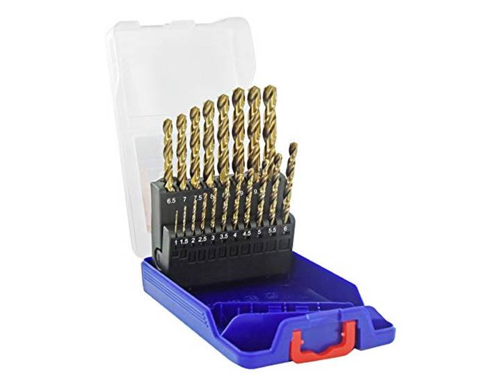 TIVOLY 11455070015 - Estuche E TC 19 brocas metal HSS E5 Ø 1>10 mm x1/2