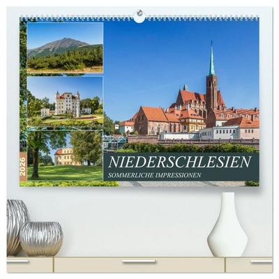 NIEDERSCHLESIEN Sommerliche Impressionen (hochwertiger Premium Wandkalender 2026 DIN A2 quer), Kunstdruck in Hochglanz