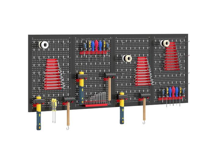 ComfortXL Werkzeugwand De-18508 Schwarz und Rot, Metall, 40x2x60 cm, Freizeit & Co, Heimwerken, Werkstatteinrichtung